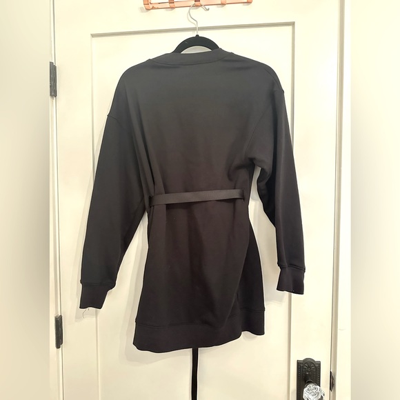 Alo Cityscape Belted Sweatshirt Dress XS BLack - Picture 7 of 8